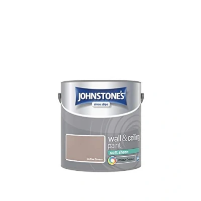Image of Johnstone&#039;s Wall and Ceiling Soft Sheen Emulsion Paint Coffee Cream 2.5L