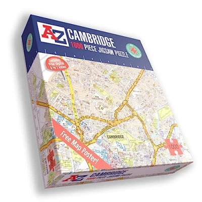 Image of A to Z Map of Cambridge jigsaw Puzzle For Adults 1000 Piece Gift Puzzles,