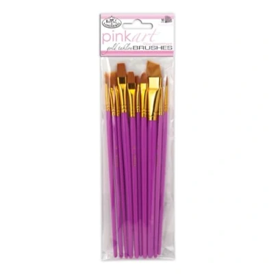 Image of Royal &amp; Langnickel Pink Art Golden Taklon Brush Set (Pack of 10)