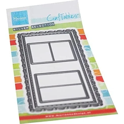 Image of Marianne Design Craftables, Slimline Mini Windows, for Paper Craft Projects, Silver or White, One Size