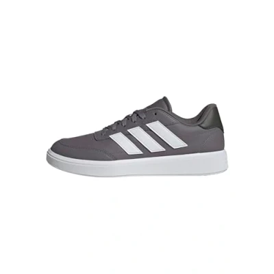 Image of adidas Men&#039;s Courtblock Shoes, Trace Grey/FTWR White/Shadow Olive, 7.5 UK