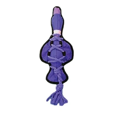 Image of Multipet Cross Ropes Duck Tough Dog Toy 11.5&quot; (Assorted Color, 1 Pack)