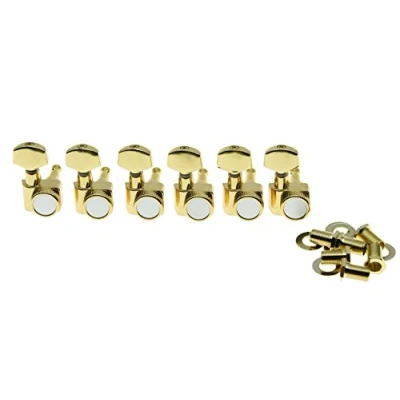Image of Dopro Gold 2 Pin Locking Guitar Tuners Tuning Keys Pegs Machine Heads for American Fender Strat/Tele