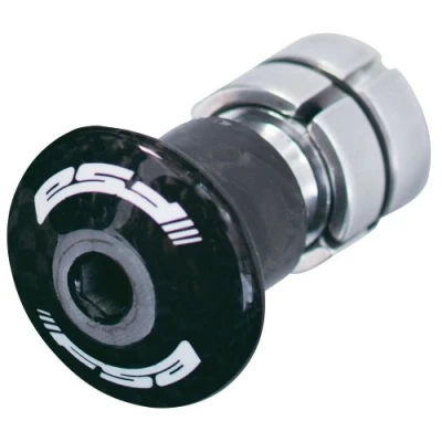 Image of FSA Unisex&#039;s Pro 1.1/8 Carbon Cap Headset Compressor, Black, Inch