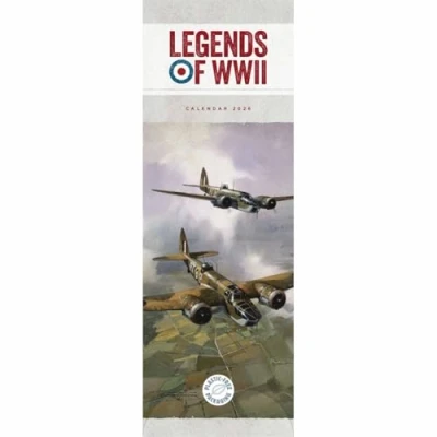 Image of Legends Of WWII Slim Calendar 2026