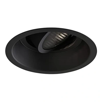 Image of Astro Minima Slimline Round Adjustable Fire Rated Indoor Downlight (Matt Black), GU10 LED Lamp, Designed in Britain 1249041 3 Years Guarantee