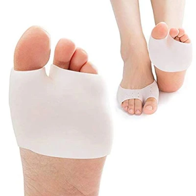 Image of PEDIMEND Breathable &amp; Soft Gel Half Toe Sleeve Metatarsal Pads Silicone Feet Support Pad for Morton&#039;s Neuroma Metatarsalgia Prevent Calluses and Blisters Foot Care (2PAIR 4PCS)