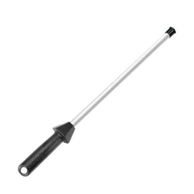 Image of Sharpeak Total 45 cm/Rod Length 30 cm Ceramic Sharpening Steel Rod with Built in Angle Guides and Anti Breaking Cap, honing to Razor Sharp Knives, Knife Sharpener,