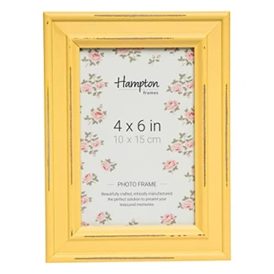 Image of Hampton Frames PALOMA 4x6 (10x15cm) Yellow Picture Photo Frame Glass PAL301946Y