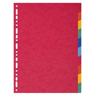 Image of Exacompta 10 Part Coloured Recycled Dividers A4 Extra Wide+ Finchley Pen Free