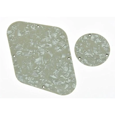 Image of KAISH Aged Pearl LP Rear Control Plate Switch Cavity Cover For Epiphone Les Paul