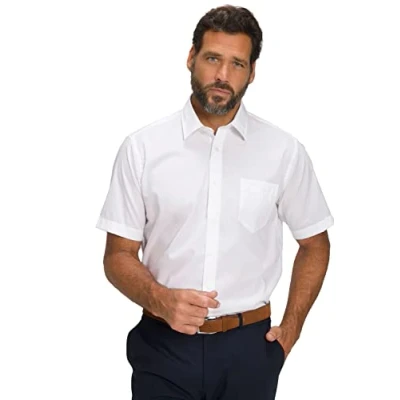 Image of JP 1880 Men&#039;s Hemd, bügelfrei Shirt 1/2, Schneeweiß, XXXXXXXL
