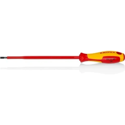 Image of Knipex Screwdrivers for slotted screws burnished, insulating multi component handle, VDE tested 287 mm 98 21 45