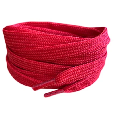 Image of Smart laces 150cm / 59 Red Coloured Flat Trainer Shoe ideal replacement for adults or kids Trainers sneakers athletic sports shoes football rugby boots Shoelaces