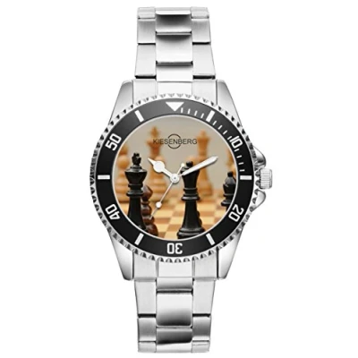 Image of KIESENBERG Chess Gift Watch Men Jewelry Chessboard Present for 1964