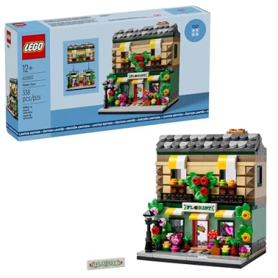 Image of LEGO Flower Store Building Set 40680 Collectible Model Shop with Interior Details Customizable Design Great Gift for Adult and Teen Builders 337 Pieces