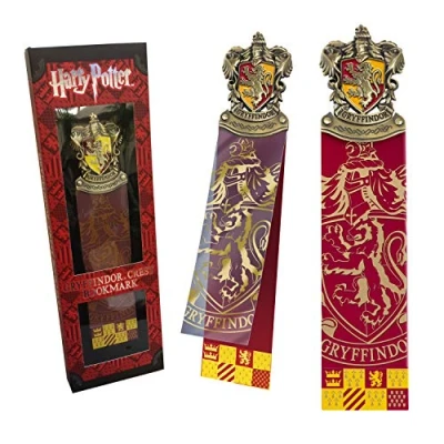 Image of The Noble Collection Harry Potter Gryffindor Crest Bookmark 10in (25cm) Hand Enamelled Hogwarts Film Set Movie Props Gifts
