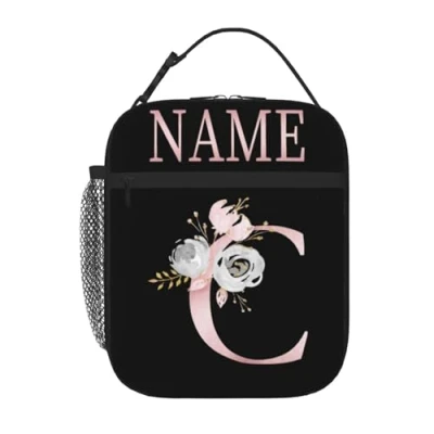 Image of RoPox Insulated Lunch Bag,Personalised Box Bag with Name,Customised Bags, Portable Reusable Cooler Thermal Tote Bag,Thermal for School Office Picnic