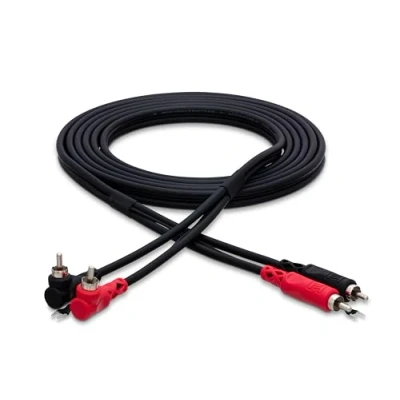 Image of HosaTech CRA 202DJ 2m Dual RCA to Same with Ground Wire Stereo Interconnect Cable