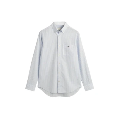 Image of Gant REG POPLIN STRIPE Shirt men&#039;s Long sleeved in Blue