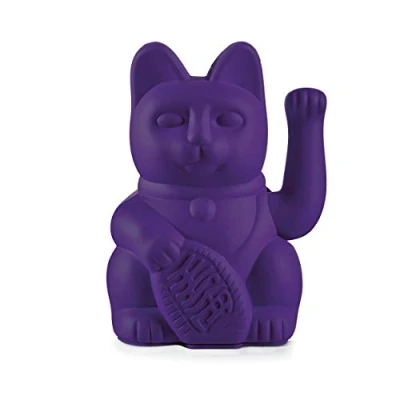 Image of DONKEY Lucky Cat Violet, Waving Cat, Purple
