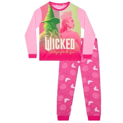 Image of WICKED Girls Pyjamas Glinda And Elphaba PJs Girls&#039; Pyjama Sets Pink 12 13 Years