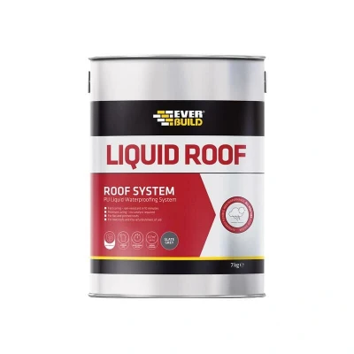 Image of Everbuild Liquid Roof All Weather Roofing System, Slate Grey, 7 kg