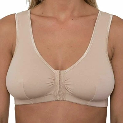 Image of Undercover Cotton Front Fastening Bra CB222 Nude 36