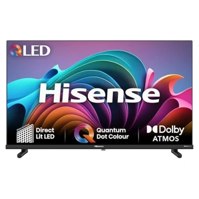 Image of Hisense 32 inch Full HD QLED Smart TV 32A5NQTUK Quantum Dot Colour, Natural Enhancer, HDR &amp; HLG Dolby Atoms, HDMI, Share to TV, and Youtube, Freeview Play, Netflix Disney+ (2024 Model)