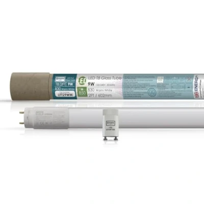 Image of Crompton Lamps LED 2ft T8 Tube 9W G13 (18W Equivalent) 3000K Warm White 800lm 602mm Length Light