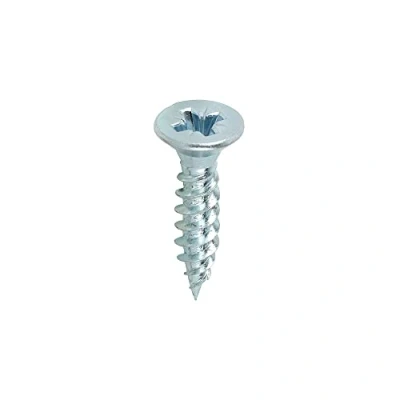 Image of TIMCO Twin Threaded Woodscrews PZ Double Countersunk 12 x 1 Zinc Plated Box of 200