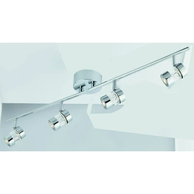 Image of Bubbles LED 4 Light Adjustable Bathroom Ceiling Spotlight Bar Chrome, Bubble Effect IP44