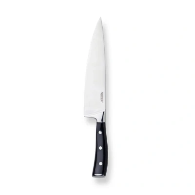 Image of Professional Sabatier Large Chefs Knife 7in/18cm Full Tang Blade Forged from Chrome Molybdenum Vanadium Stainless Steel. Chic Carbon Black Triple Rivet Handle. 25 Year Guarantee. Dishwasher Safe.