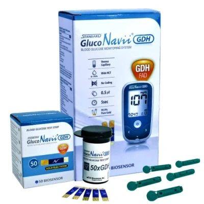 Image of GlucoNavii Blood Sugar Meter (mmol/L) Glucose Monitor Starter Kit + 50 Test Strips 28g Lancets