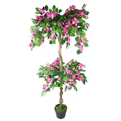 Image of Leaf Design UK Realistic Artificial Blossom Tree, Silk, Pink, 140cm