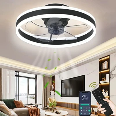 Image of Wildcat Ceiling Fans with Lights,LED Light Fan, 3 Color Temperatures (3000 6500K) and 6 Speeds Fan Light, Quiet Lamps for Living Room, Dining Bedroom, Office