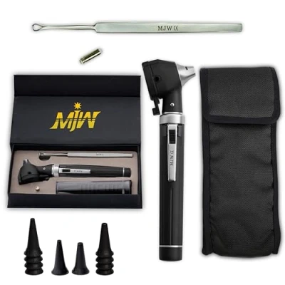 Image of Fiber Optic Mini Otoscope Ear Healthy Tool for Home use with LED Light