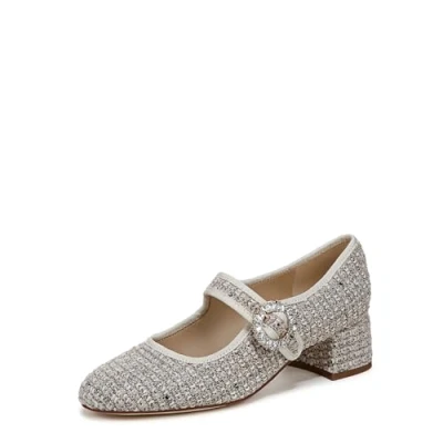 Image of Sam Edelman Mary Jane Shoes for Women Ruby Medium Fit Ivory UK 6