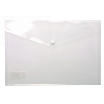 Image of A4 Clear Stud Wallet Folder Plastic Document Holder File Popper Wallets (Pack of 25)