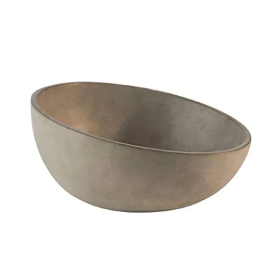 Image of APS bowl „Element concrete with furniture friendly underside, stackable and dimensions Ø: 26 x H: 7.5 cm / 13 for 1.7 litres, round bevelled