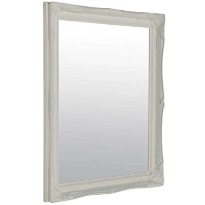 Image of FRAMES BY POST NEW LARGE SHABBY CHIC STYLE SWEPT BEVELLED OVERMANTLE WALL/HALL MIRROR Overall size 24&quot; X 20&quot;, WHITE, Wood