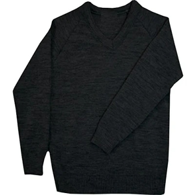 Image of DON Last Man Stands Plain V Neck Full Sleeve Jumper Black Adult XL