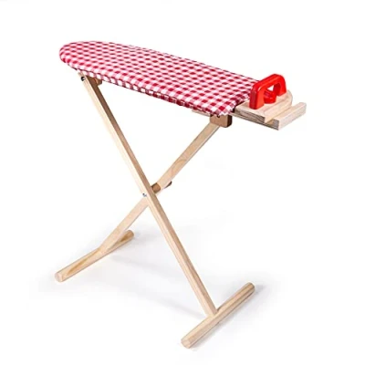 Image of Bigjigs Toys Wooden Toy Iron &amp; Kids Ironing Board Set For Aged 3 Years +, Laundry with and