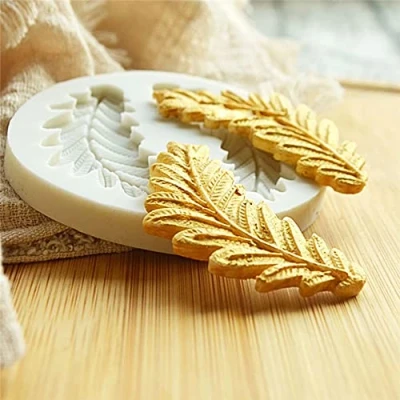 Image of Leaf Silicone Mold Rose Flower Fondant Molds DIY Cake Decorating Tools Sugarcraft Candy Resin Clay Chocolate Gumpaste Moulds