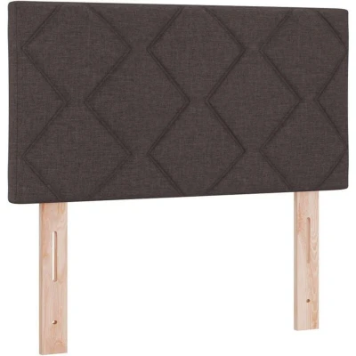 Image of vidaXL LED Headboard Diamond Blocks Design Dark Brown 80 cm Fabric