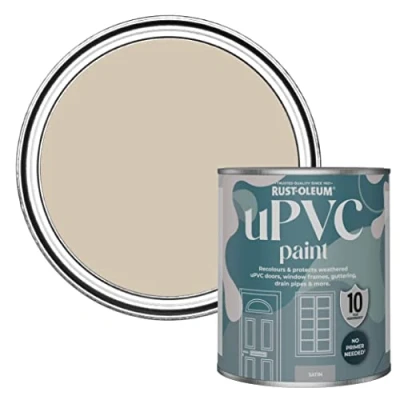 Image of Rust Oleum Beige uPVC Door and Window Paint In Satin Finish Butterscotch 750ml
