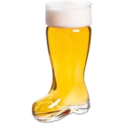 Image of CKB LTD Boot Beer Glass German Style Novelty Shoe Pint for Beers Lager Ale 20cm 800ml Capacity