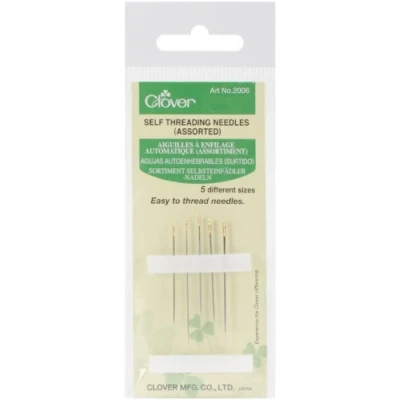 Image of Clover Asstd. Self Threading Needles 5 Sizes, Metal, 1
