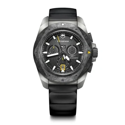 Image of Victorinox Men’s Watch I.N.O.X. Chrono Ø 43 mm, Swiss Made, Analogue Quartz, Water Resistant up to 200 m, Rubber Strap, Black