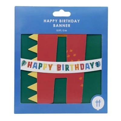 Image of Talking Tables Happy Birthday banner for Girls or boy’s Party, recyclable packaging, ecofriendly